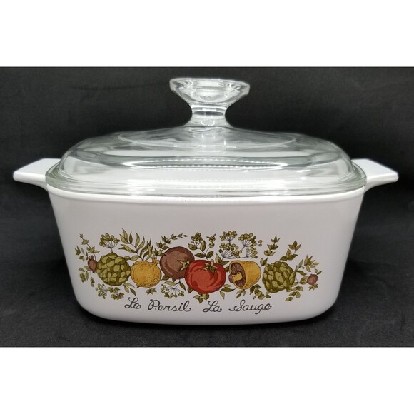 Corning Ware Spice of Like Le Persil La Sauge 1.5 Quart with lid vintage - Picture 3 of 11